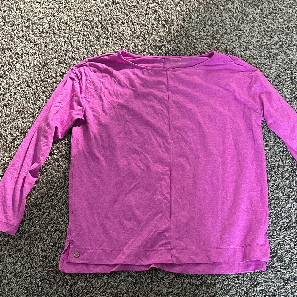 Lilly Pulitzer Pink Luxletic Top 3/4” sleeves Small